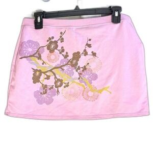 Athleta Cherry Blossom Floral Pink Skort side zip pocket size M